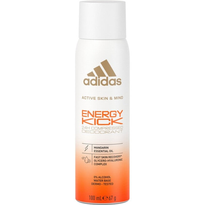 ADIDAS DEODORANT COMPRESSED SPRAY UNISEX ENERGY KICK 100ML