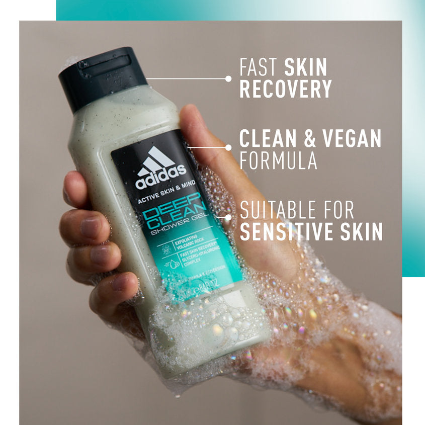 ADIDAS MALE SHOWER GEL DEEP CLEAN 250ML