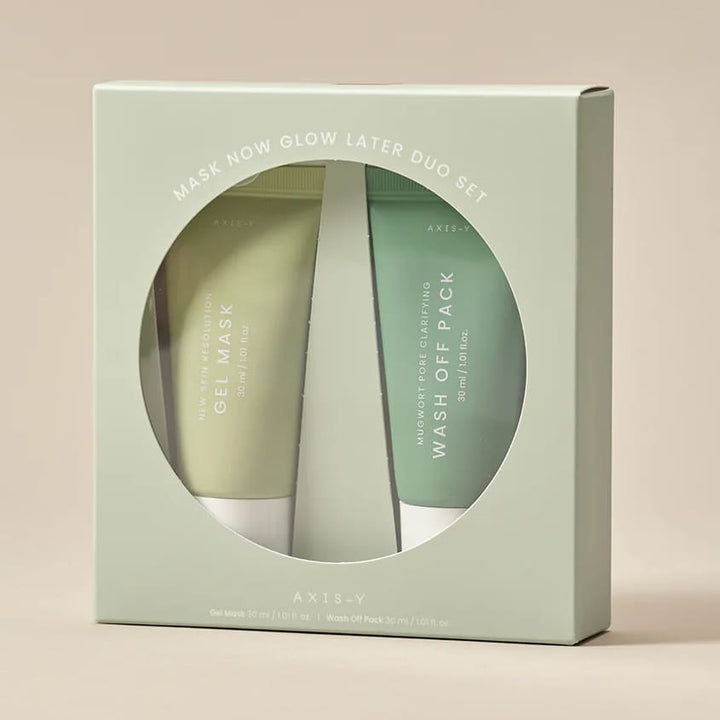 MASK NOW GLOW LATER DUO SET (WASH OFF PACK 30ML, GEL MASK 30ML)