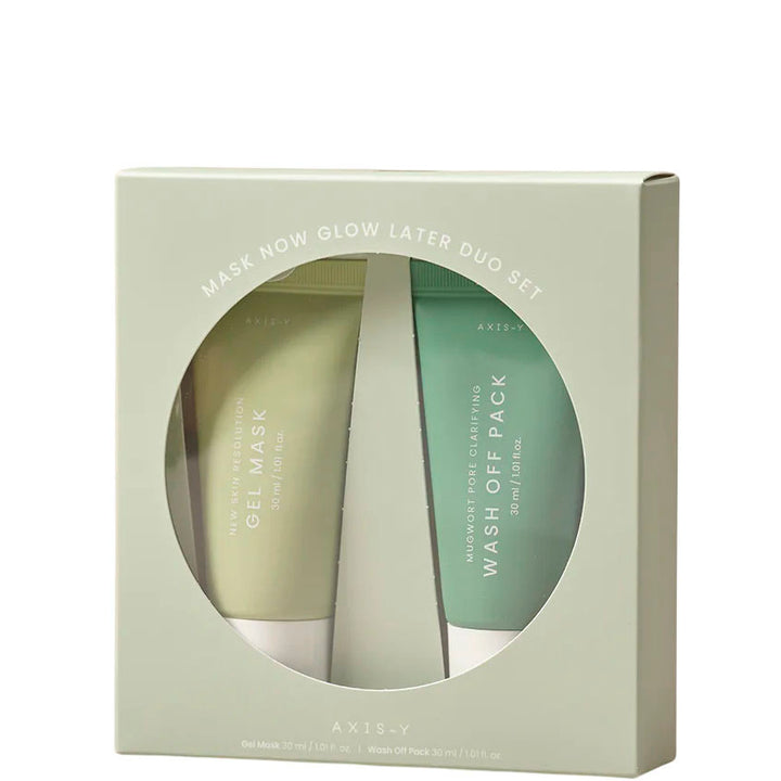 MASK NOW GLOW LATER DUO SET (WASH OFF PACK 30ML, GEL MASK 30ML)