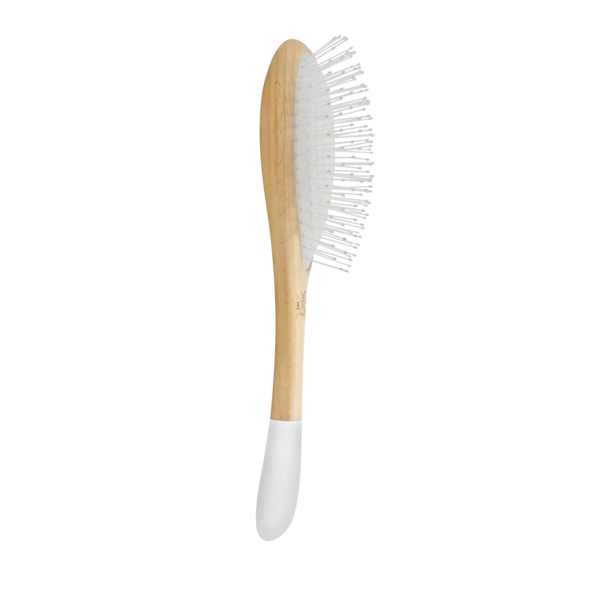 Wooden Hairbrush with Nylon Bristles