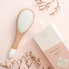 Wooden Hairbrush with Nylon Bristles