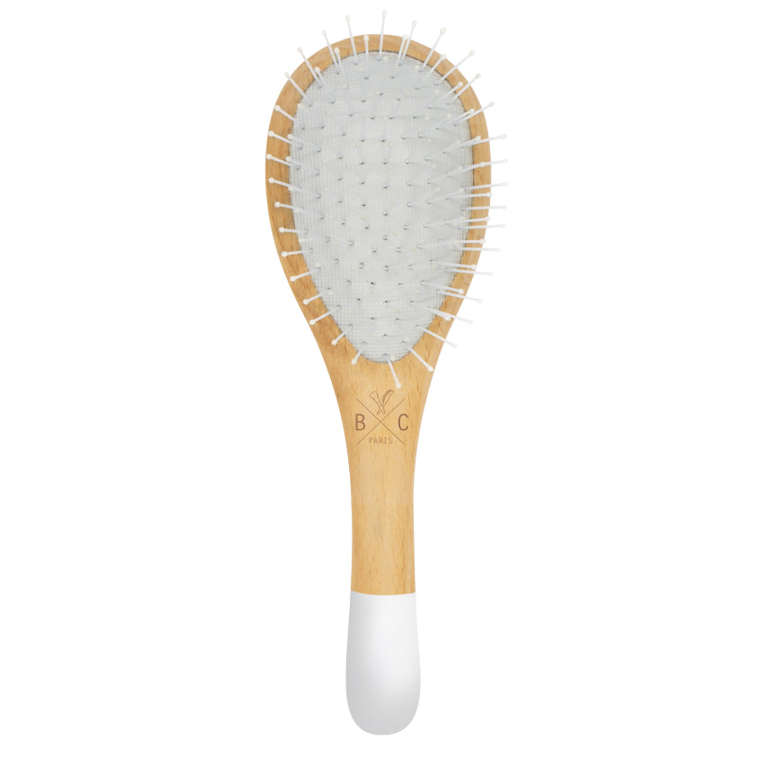 Wooden Hairbrush with Nylon Bristles