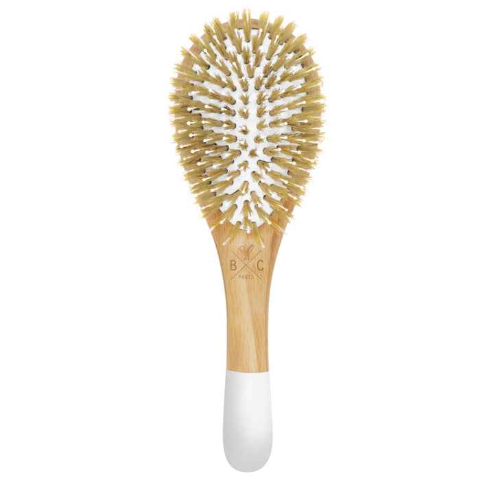 WOODEN HAIR BRUSH - BOAR & NYLON BRISTLES
