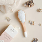 Wooden Hairbrush with Nylon Bristles