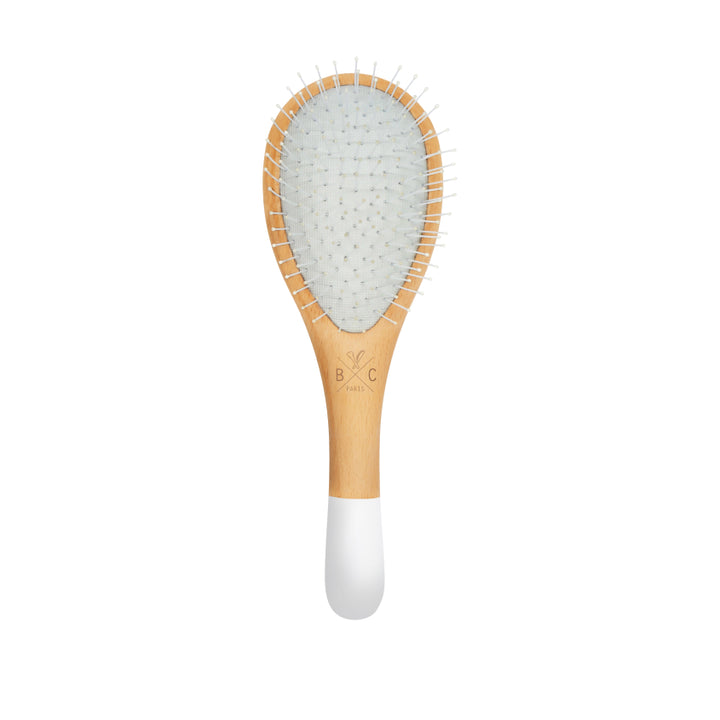 Wooden Hairbrush with Nylon Bristles