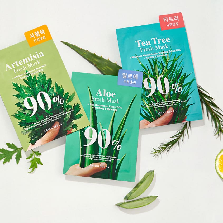 BRING GREEN TEA TREE 90% FRESH MASK 20G – online store