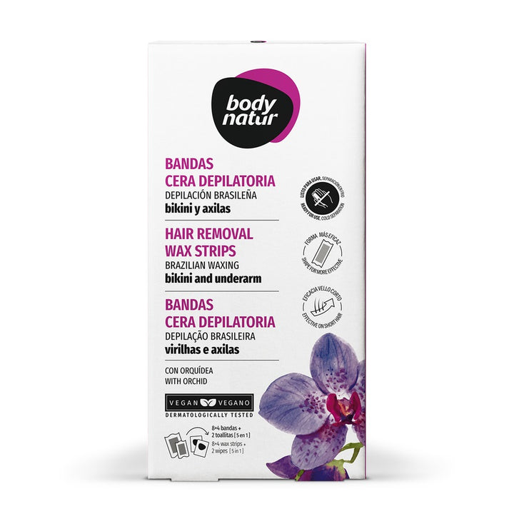 WAX STRIPS HAIR REM.ARM/BIK BR.WAX.ORCHID 8+4STRIPS+2WIPES 5IN1