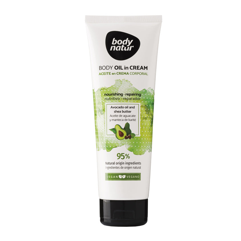 BODY NATUR BODY OIL IN CREAM AVOCADO OIL AND SHEA BUTTTER 200ML