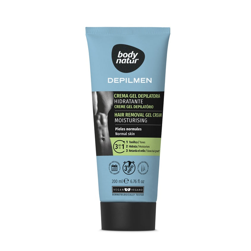 BODY NATUR HAIR REMOVAL GEL CREAM FOR MEN, NORMAL SKIN 3 IN 1 200 ML