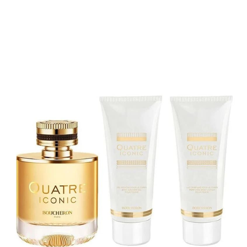 BOUCHERON SET QUATRE ICONIC S1 23 (EDP 100ML+BL 100ML+SG 100ML)