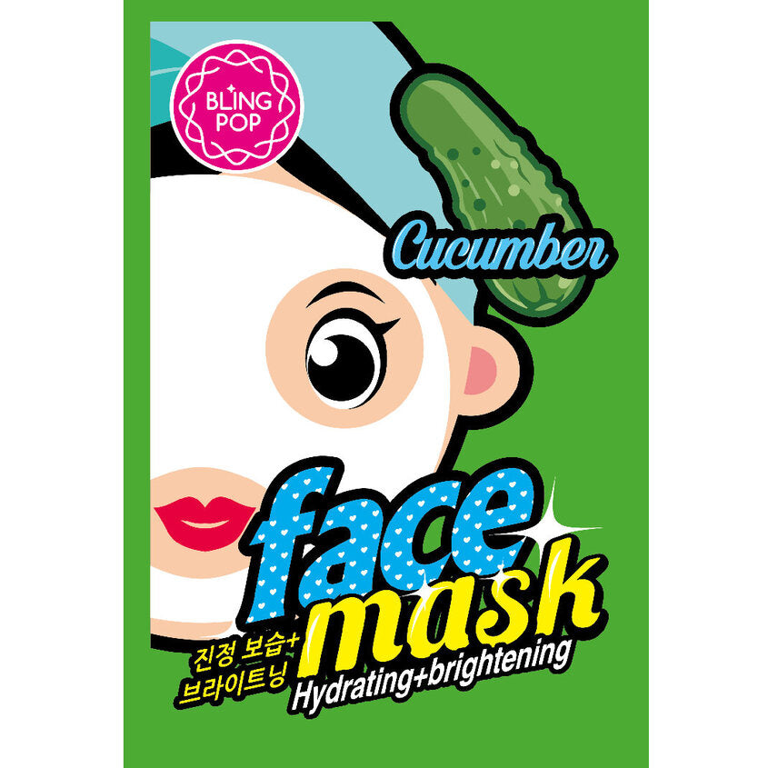 BLING POP CUCUMBER HYDRATING & BRIGHTENING MASK 25ML