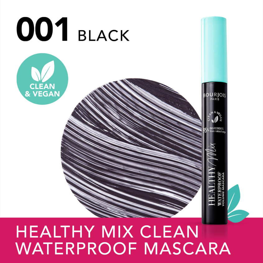 BOURJOIS HEALTHY MIX WATERPROOF MASCARA ULTRA BLACK 7ML – صورة 6