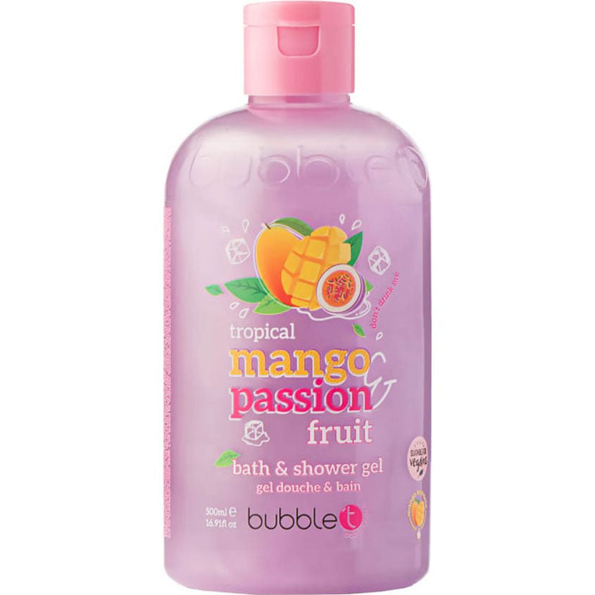 BUBBLE T BATH AND SHOWER GEL IN MANGO AND PASSIONFRUIT 500ML