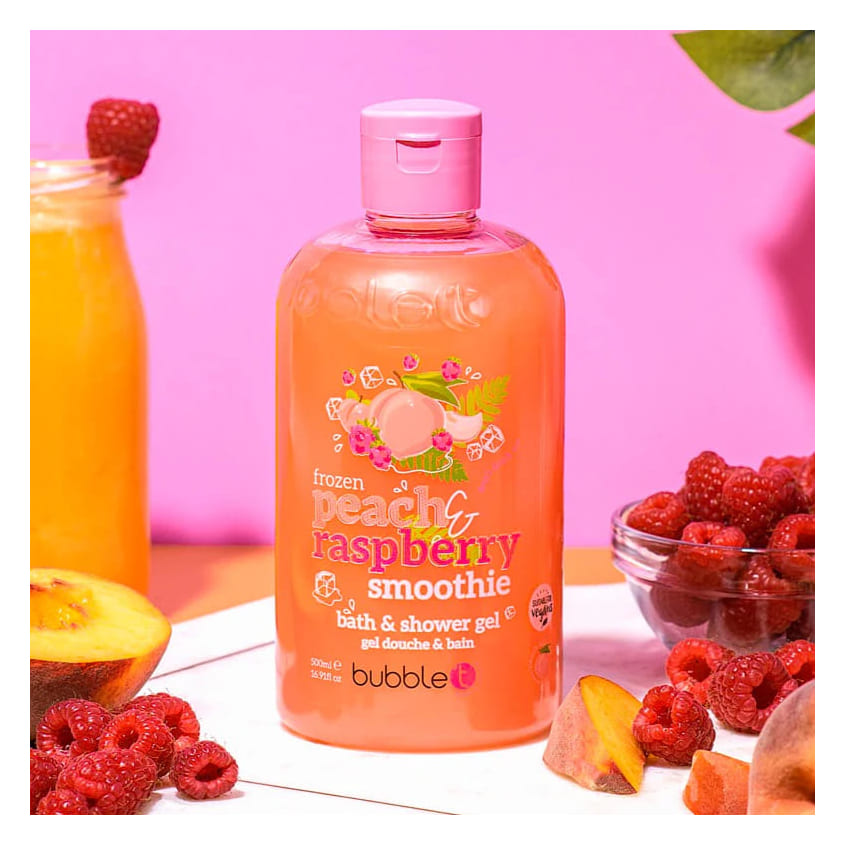 BUBBLE T BATH AND SHOWER GEL IN PEACH AND RASPBERRY 500ML – شراء أونلاين
