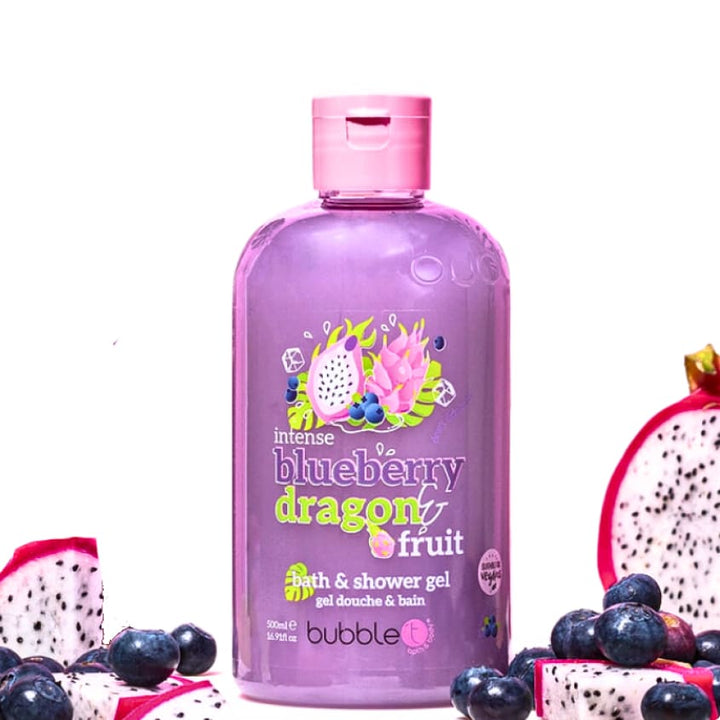 BATH AND SHOWER GEL IN BLUEBERRY AND DRAGONFRUIT 500ML
