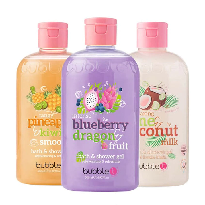 BATH AND SHOWER GEL IN BLUEBERRY AND DRAGONFRUIT 500ML