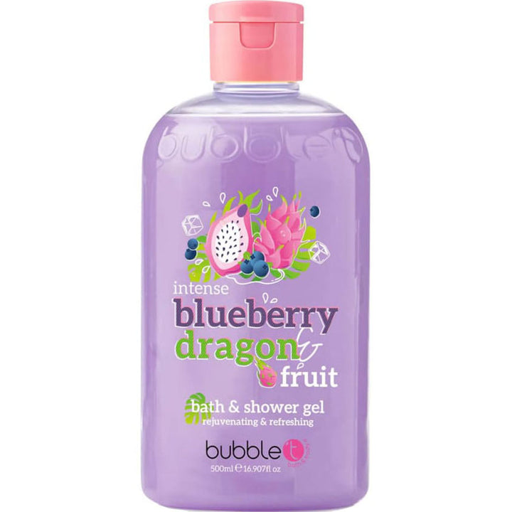 BATH AND SHOWER GEL IN BLUEBERRY AND DRAGONFRUIT 500ML