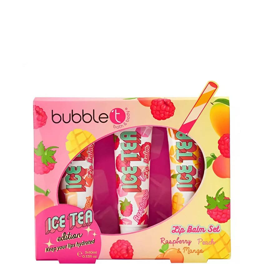 BUBBLE T ICE TEA LIP BALM TRIO 3 X 10ML