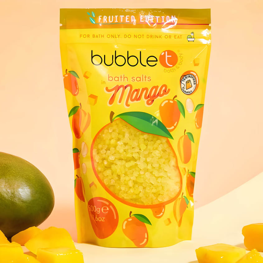 BUBBLE T MANGO BATH SALTS 500G – buy online