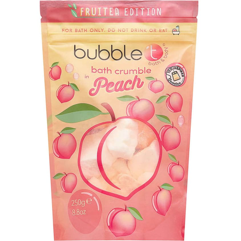 BUBBLE T PEACH BATH CRUMBLE 250G