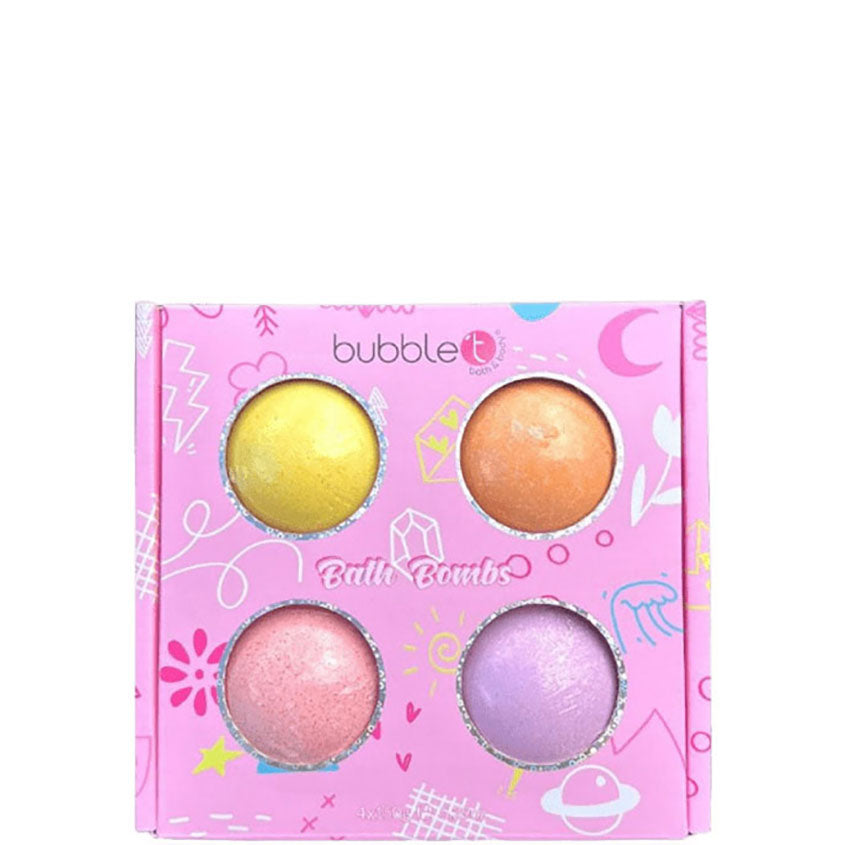 BUBBLE T SMALL MIXED FRUITY BATH BOMB GIFT SET 4X150G