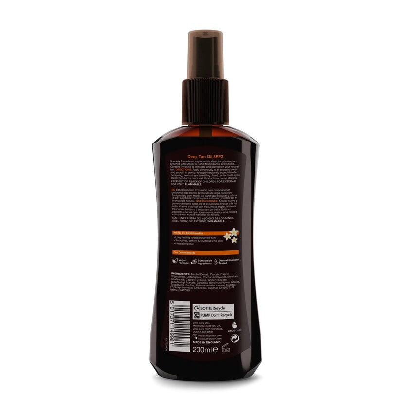 CALYPSO DEEP TANING OIL SPF2 SPRAY 200ML – buy online