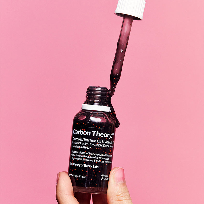 CARBON THEORY CHARCOAL, TEA TREE OIL & VITAMIN E OVERNIGHT DETOX SERUM, 30ML – online store