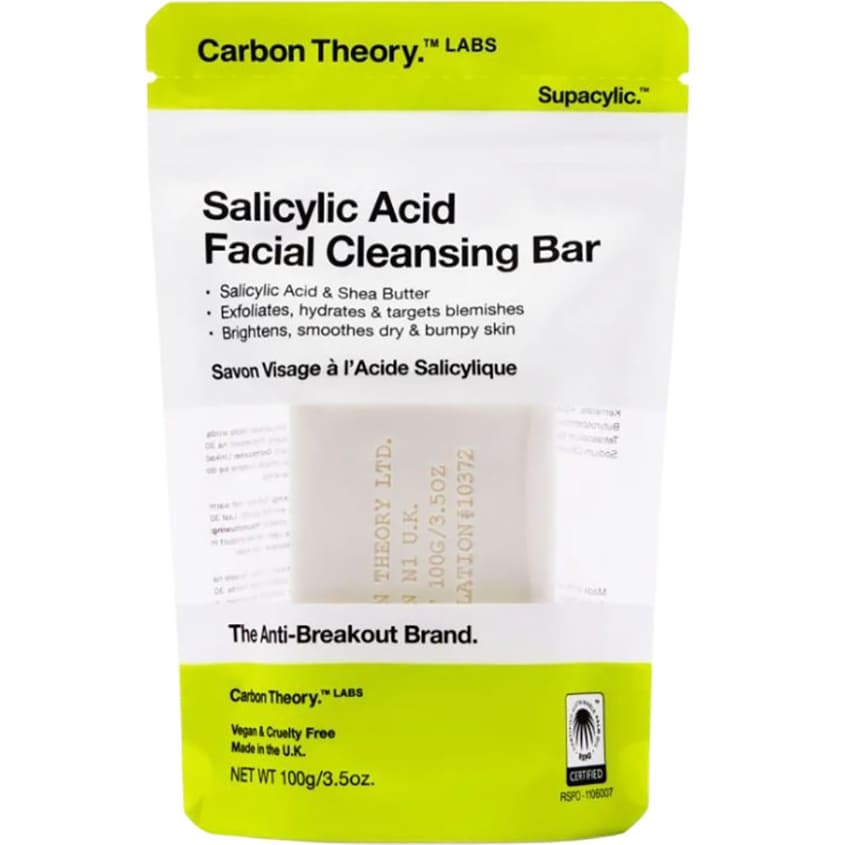 CARBON THEORY SALICYLIC ACID FACIAL CLEANSING BAR, 100G