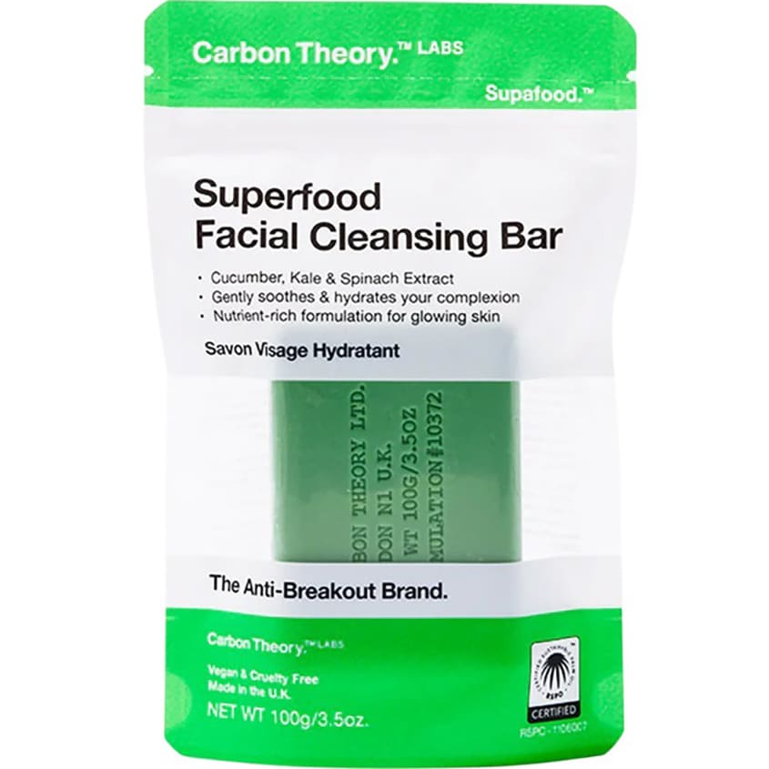 CARBON THEORY SUPERFOOD FACIAL CLEANSING BAR, 100G