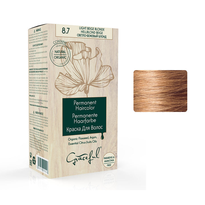 GRACEFUL PERMANENT HAIRCOLOR 8.7 LIGHT BEIGE BLONDE 130ML