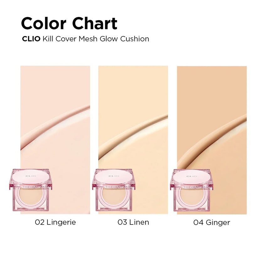 CLIO KILL COVER MESH GLOW CUSHION 4 GINGER SPF50+ PA++++ 15gX2