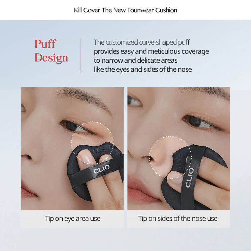 CLIO KILL COVER THE NEW FOUNWEAR CUSHION 3 5 VANILLA SPF50+ PA+++ 15gX2 – صورة 5