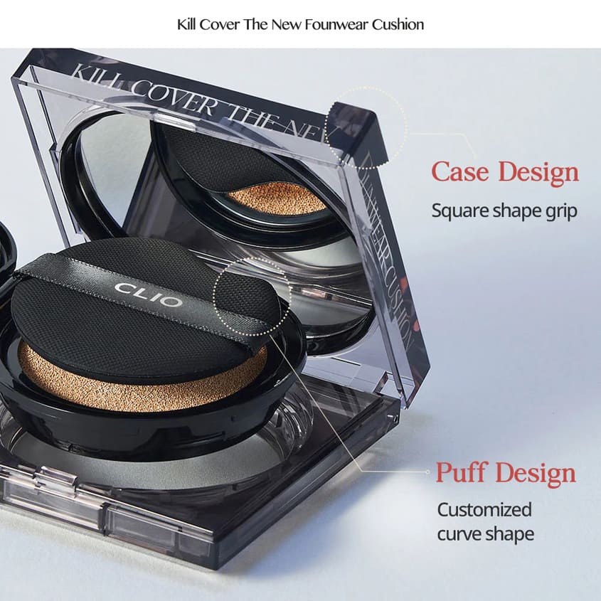 CLIO KILL COVER THE NEW FOUNWEAR CUSHION 3 5 VANILLA SPF50+ PA+++ 15gX2 – صورة 6