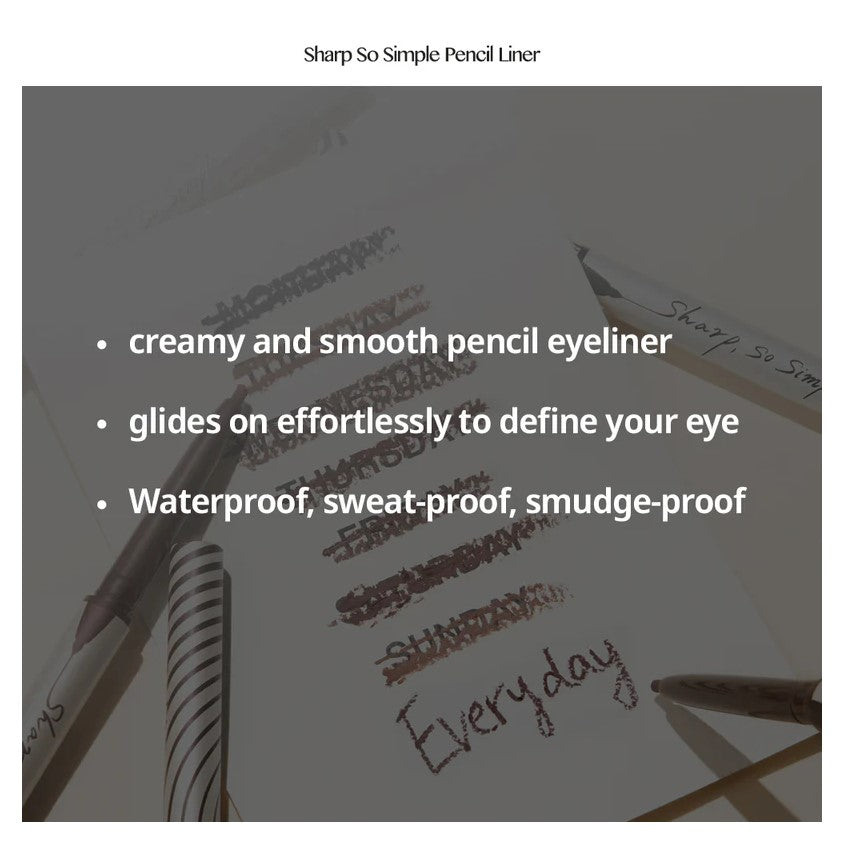 CLIO SHARP SO SIMPLE WATERPROOF PENCIL LINER 001 BLACK 0,14g – شراء أونلاين