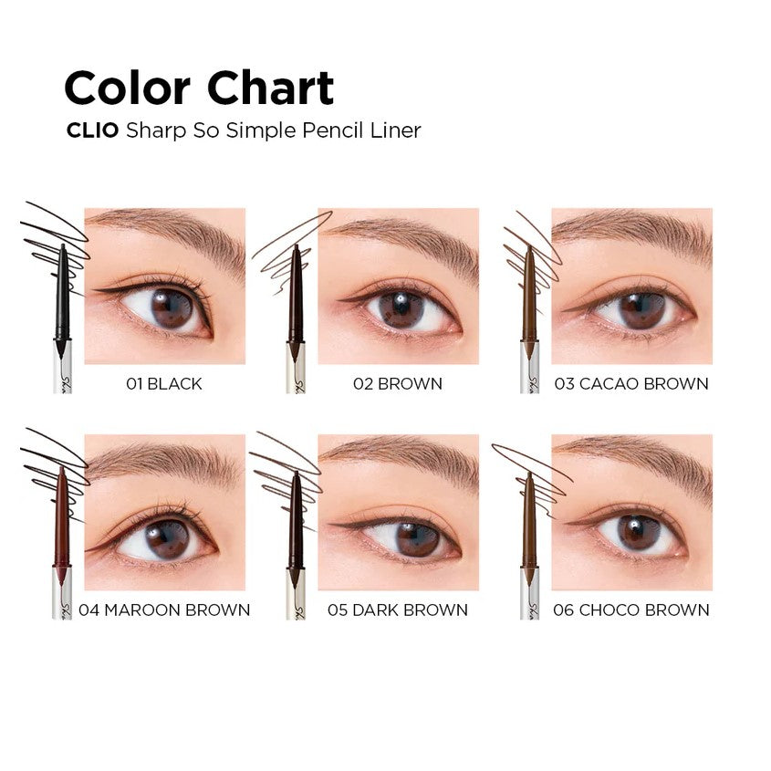CLIO SHARP SO SIMPLE WATERPROOF PENCIL LINER 001 BLACK 0,14g – توصيل مجاني