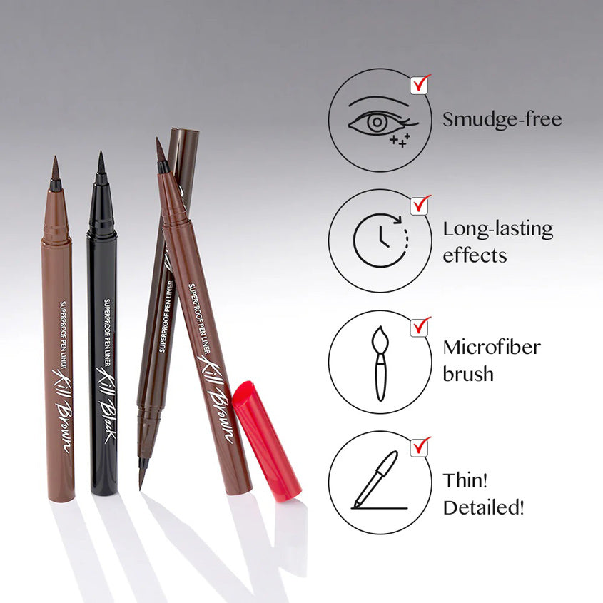 CLIO SUPERPROOF BRUSH LINER KILL BLACK 0,55ml – free delivery
