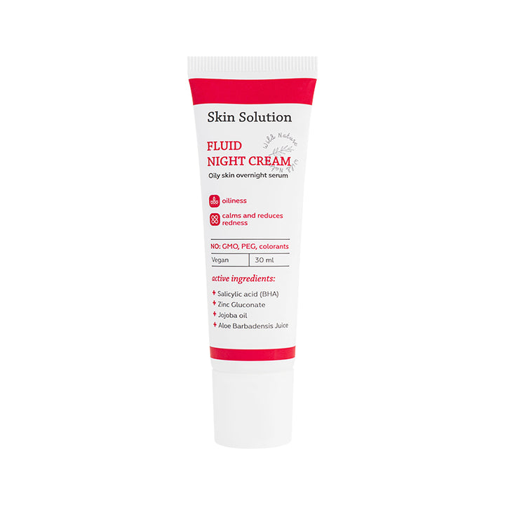 Face fluids SKIN SOLUTION Fluid night cream for flawless skin, 30 ml