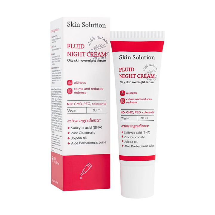SKIN SOLUTION Fluid night cream for flawless skin, 30 ml