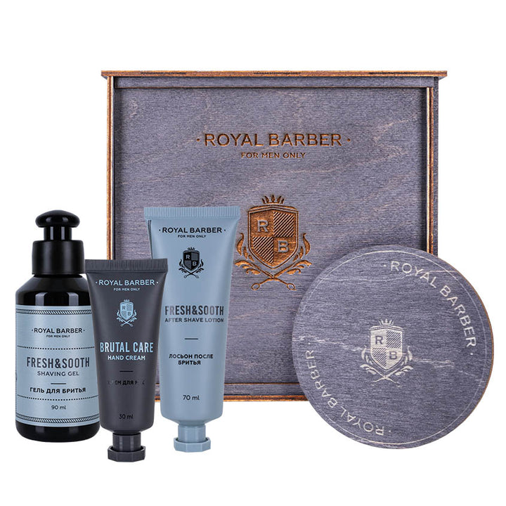 PRESENT KIT ROYAL BARBER GREY WOOD, 1 pc.
