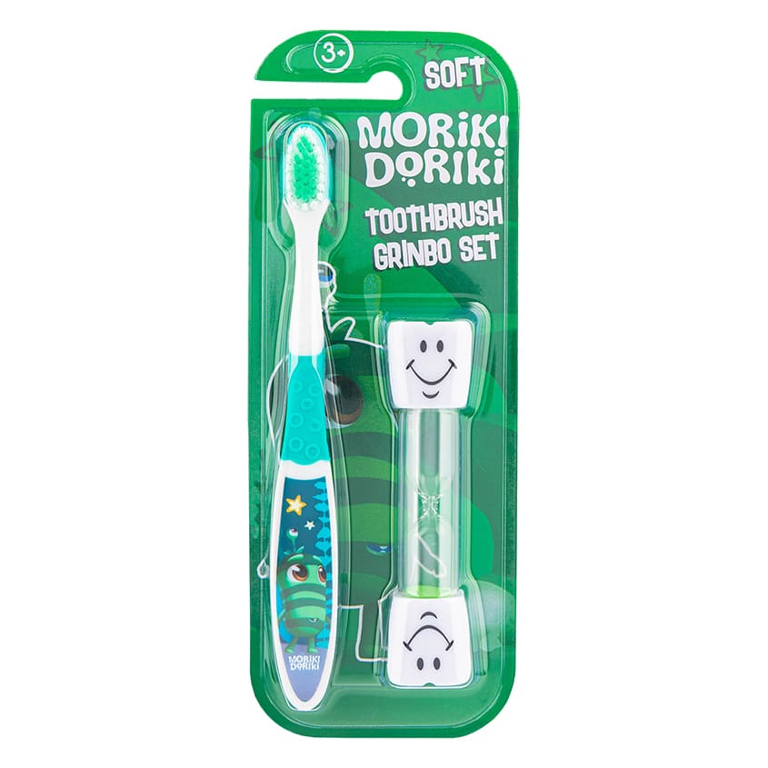 MORIKI DORIKI Kids TOOTHBRUSH Grinbo SET, 1 pc