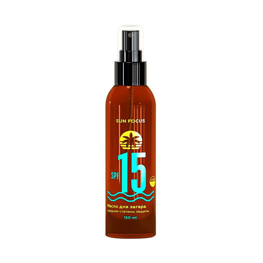 SUN FOCUS Tanning oil SPF 15, 150 ml