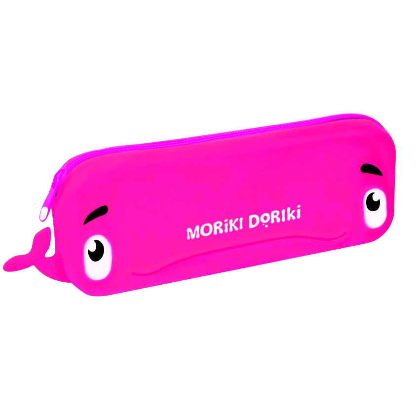 Silicone Pencil Case Pink Whale