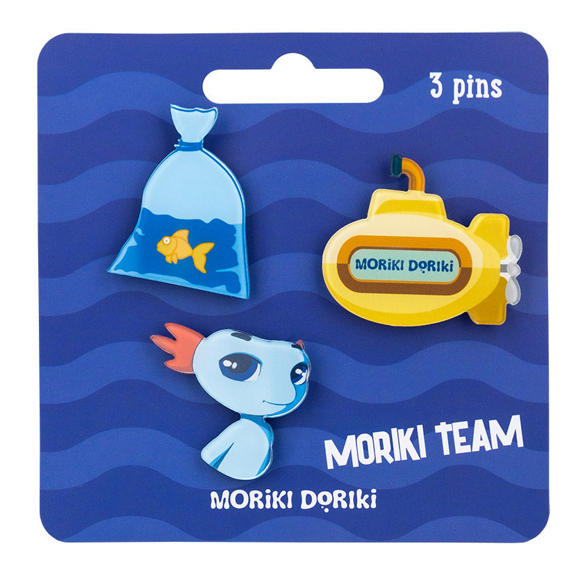 MORIKI DORIKI MORIKI TEAM Pins, 3 pc.