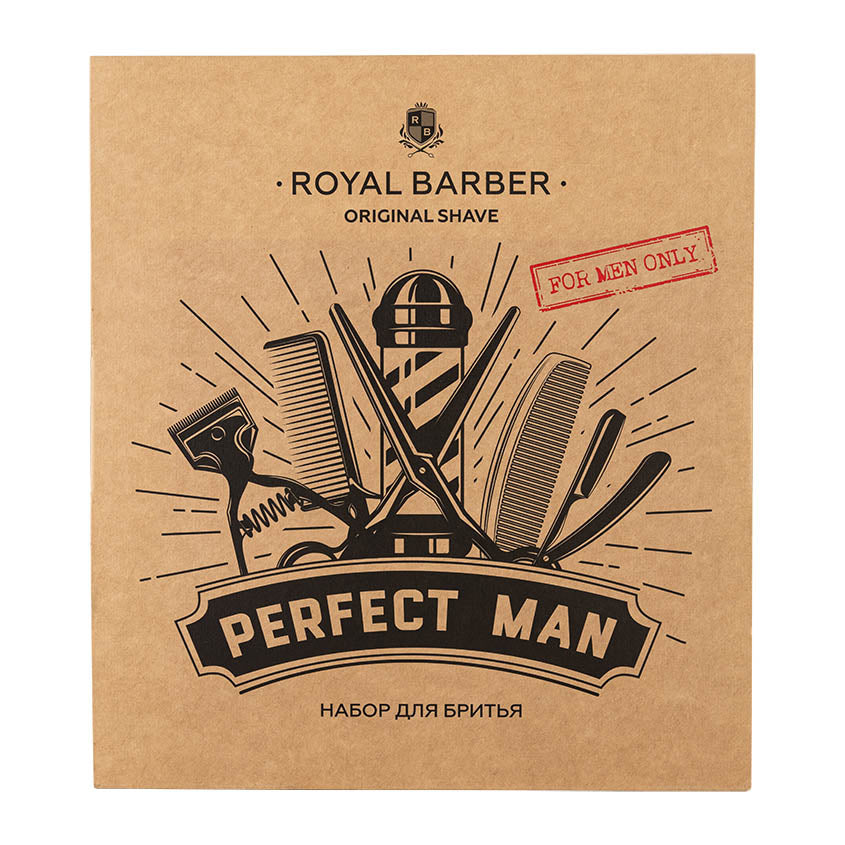 ROYAL BARBER Shaving set PERFECT MAN (Shave foam, 200 ml, After shave balm, 100 ml), 1 pcs. – buy online