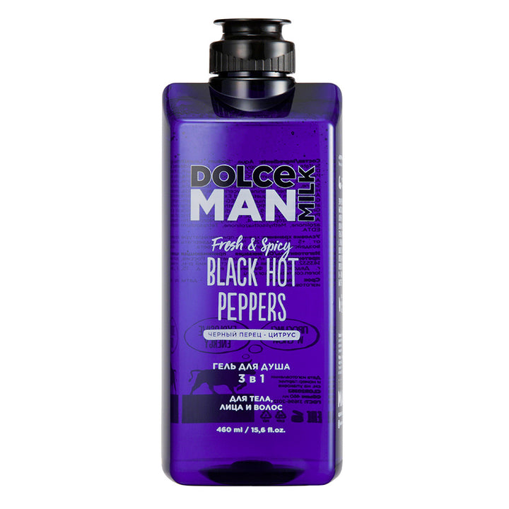 Bath and shower products for men Shower gel 3 in 1 <BLACK HOT PEPPERS> 460 ml MAN