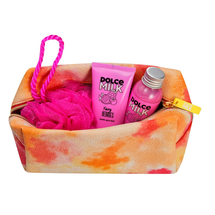 Set 243 (s.g.100ml + h.c.75ml Fairy Berries + sponge crimson)cosm.bag
