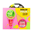 DOLCE MILK Set 257 (sponge ice cream pink/green + shower gel Merry Miss Wild Strawberry 300 ml) box – online store
