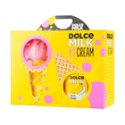 DOLCE MILK Set 258 (sponge ice cream yellow/pink + shower gel Hanna Banana 300 ml) box