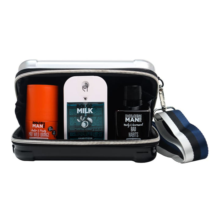 Set 263 MAN (handytizer 45ml + s.g. 3in1 100ml + deo 50 ml Bad Habits)travel bag